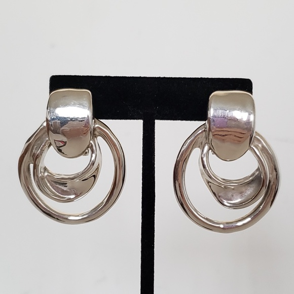 E&L Israel Sterling Silver Electroform Drop Earrings - Picture 6 of 7